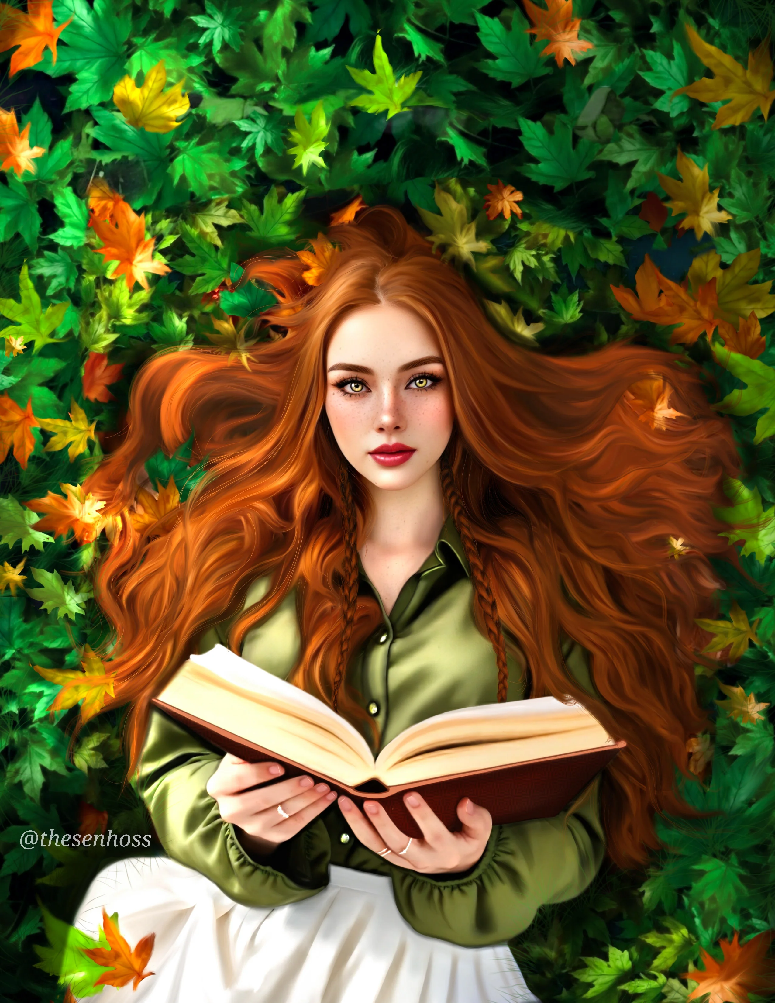 Fanart Kyller deitada lendo